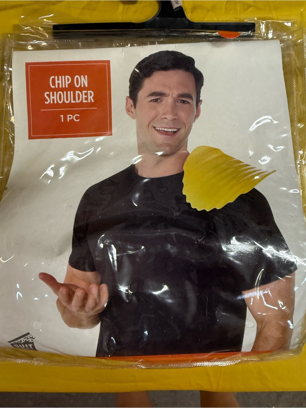 Yellow Chip-on-Shoulder Novelty  Accessory
